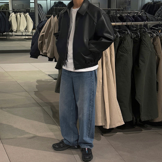 Loose Casual Lapel-collar Commuter-style Jacket