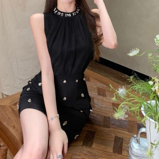 Slimming Chic Sleeveless Halter-Neck Chiffon Shirt